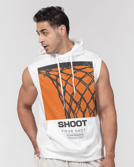 Men's Premium Heavyweight Sleeveless Hoodie-Shoot your shot - Premium  from Elementologie - Just $47.99! Shop now at Elementologie