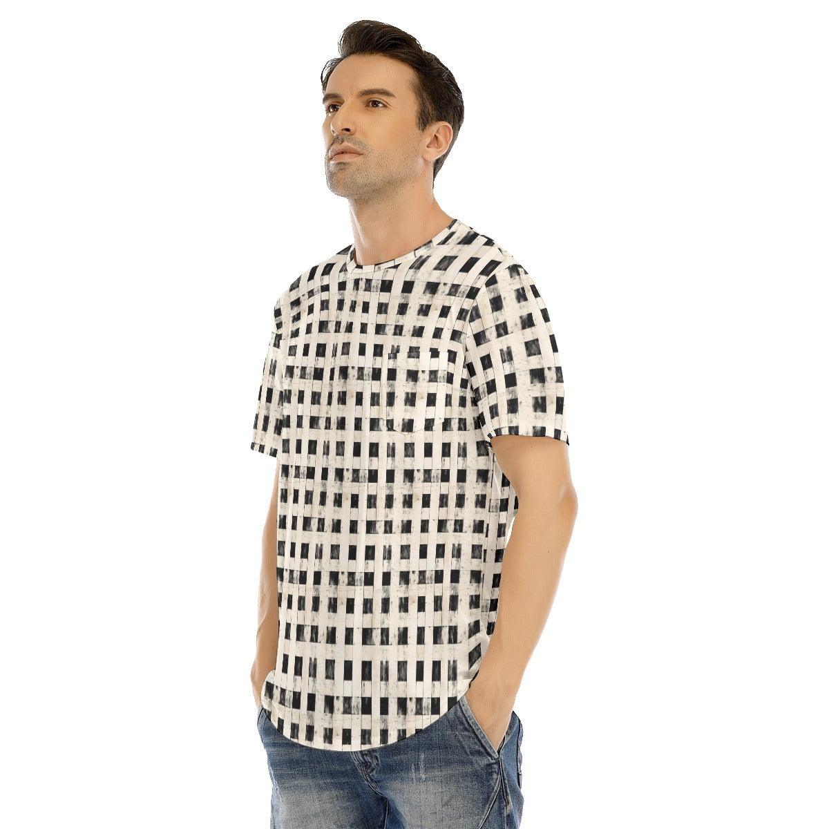Men's Short Sleeve T-shirt With Curved Hem by Elementologie-Soltero - Elementologie
