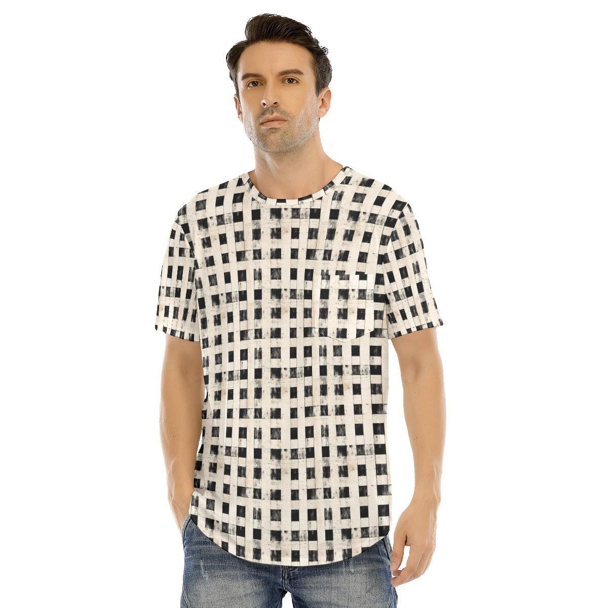 Men's Short Sleeve T-shirt With Curved Hem by Elementologie-Soltero - Elementologie