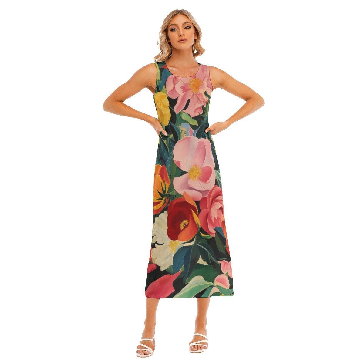 Women's Tank Top Long Dress by Elementologie-Aurora - Premium  from Elementologie - Just $32.99! Shop now at Elementologie