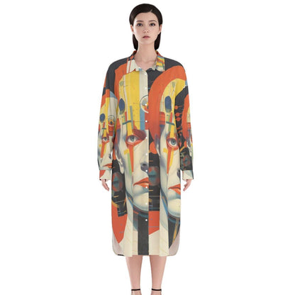 Women's Long Shirt Dress-Alexi - Premium  from Elementologie - Just $49.99! Shop now at Elementologie
