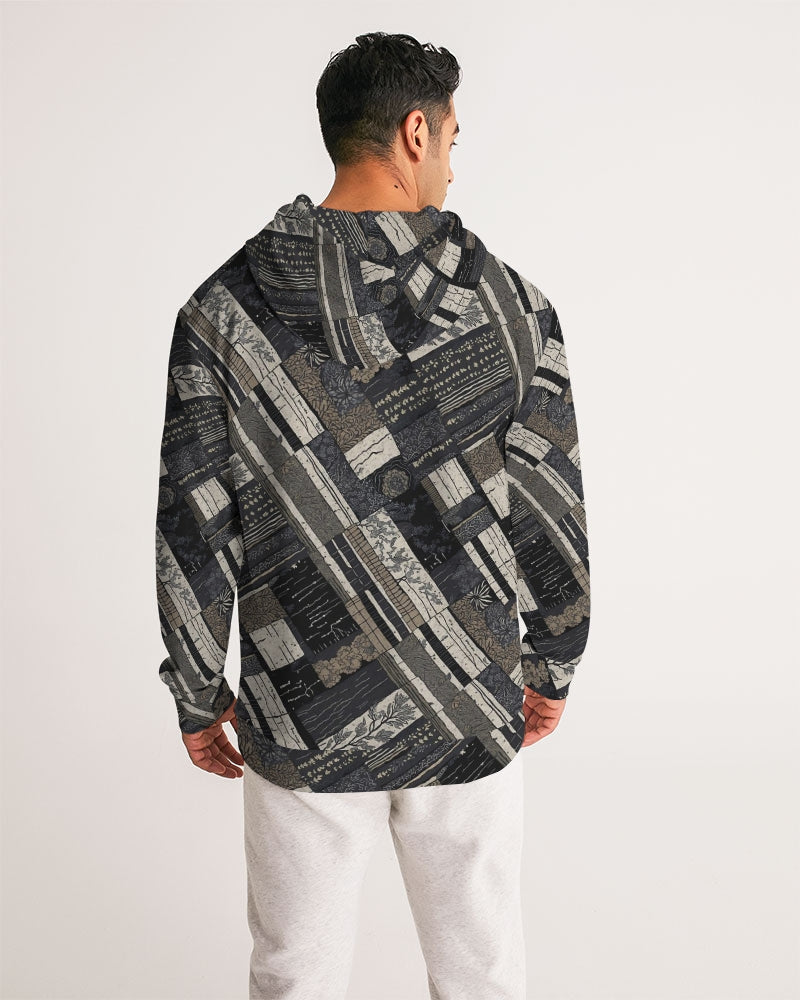 Men's Hoodie-Kantha Noir