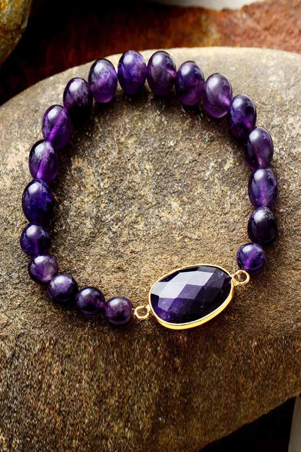 Elegant Handmade Amethyst Beaded Bracelet