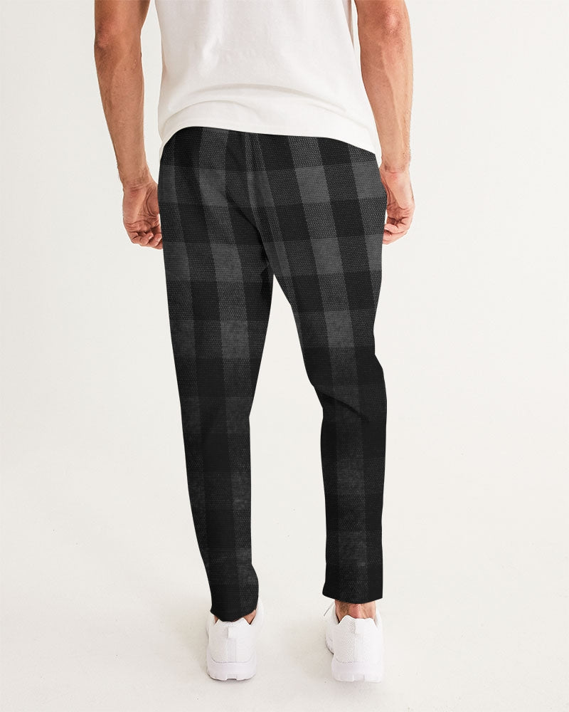 Black Ombre Plaid Men's Joggers