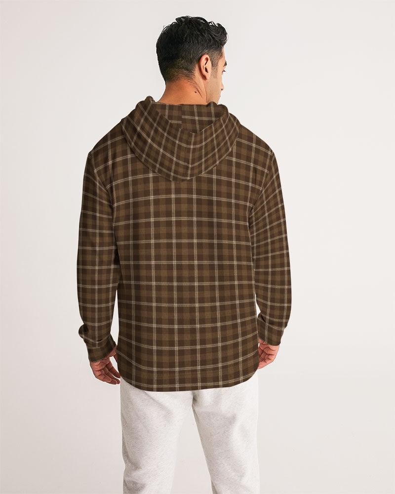 Men's Hoodie-Rust Plaid - Elementologie