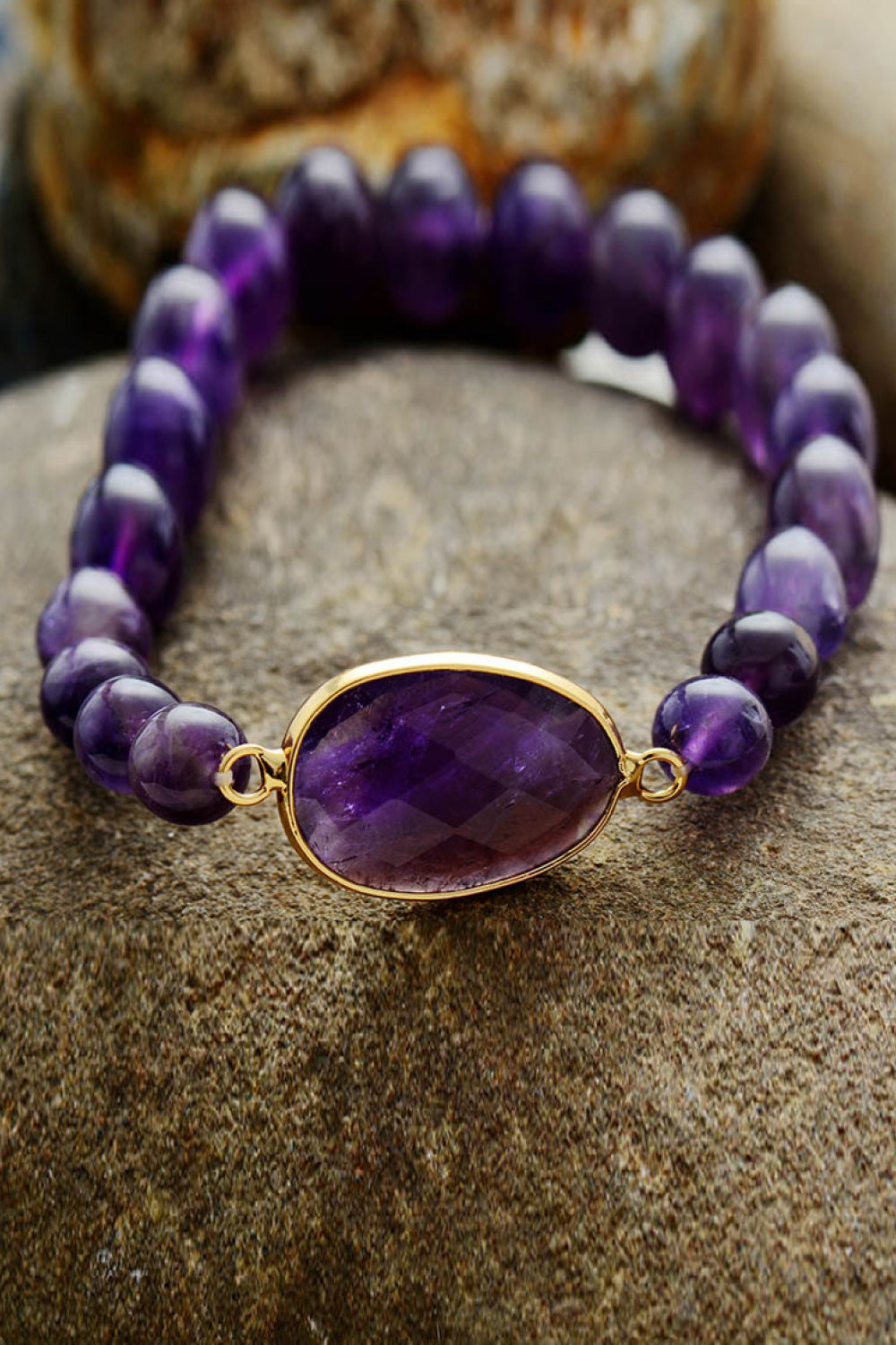 Elegant Handmade Amethyst Beaded Bracelet