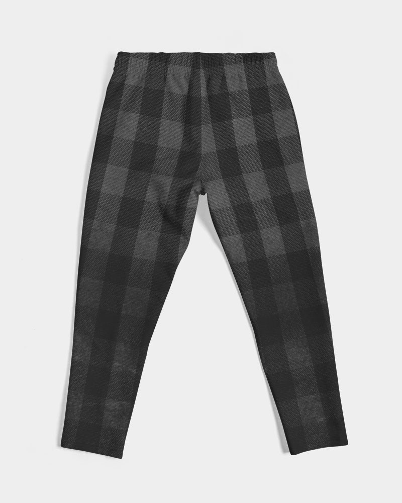 Black Ombre Plaid Men's Joggers