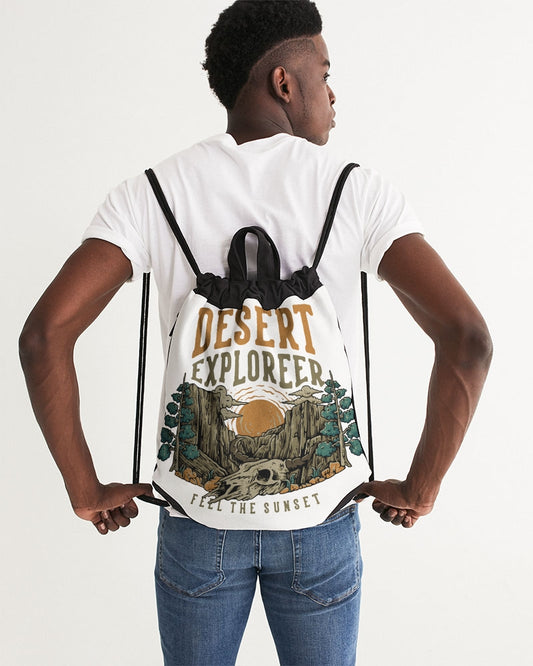 Desert Explorer Canvas Drawstring Bag