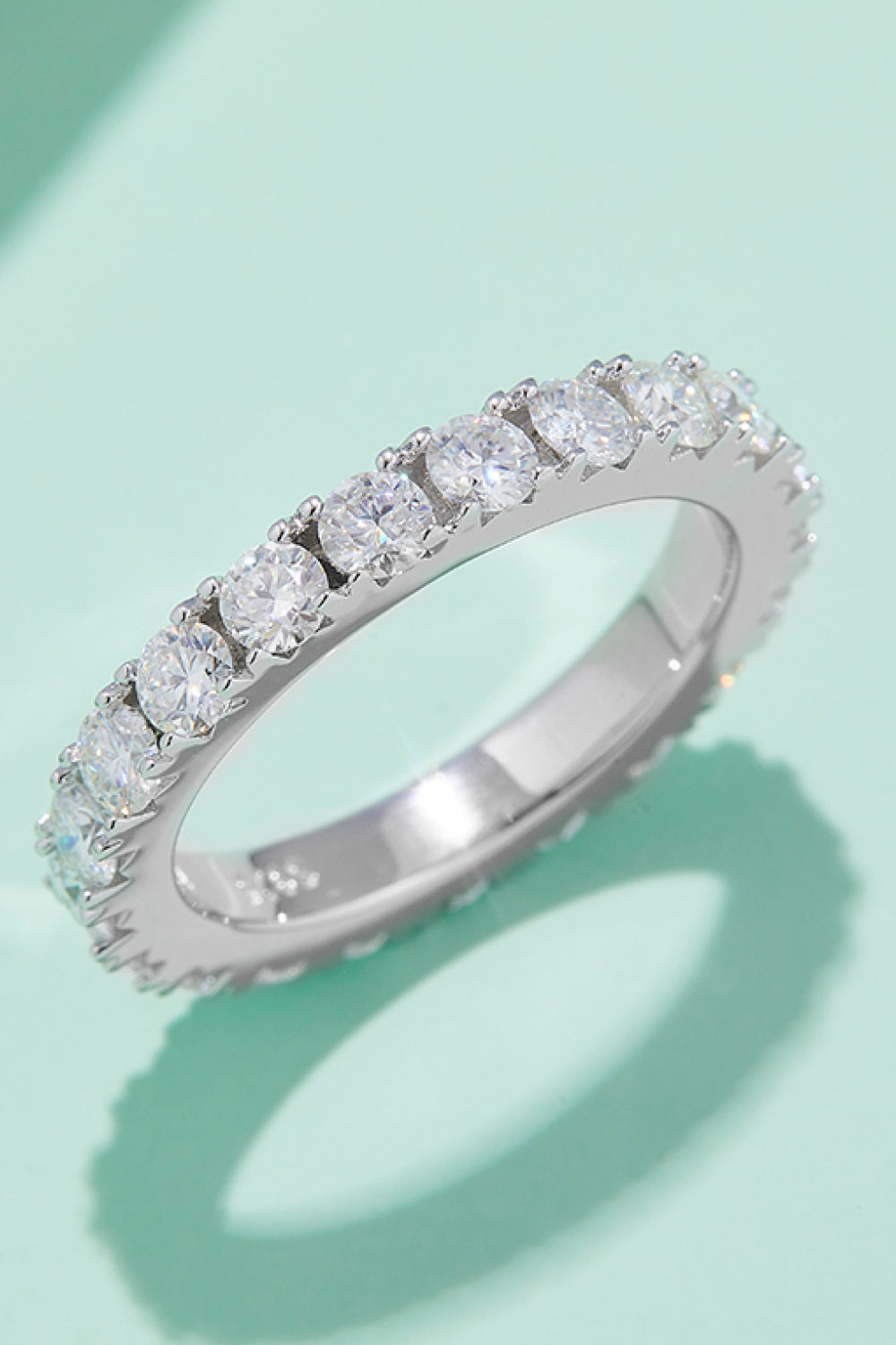 2.3 Carat Moissanite Eternity Ring in 925 Sterling Silver