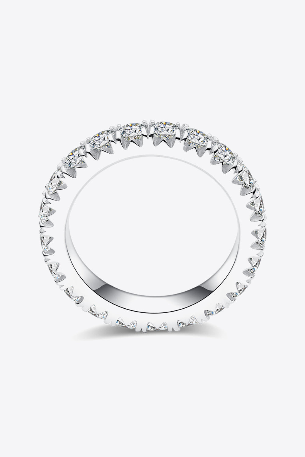 2.3 Carat Moissanite Eternity Ring in 925 Sterling Silver