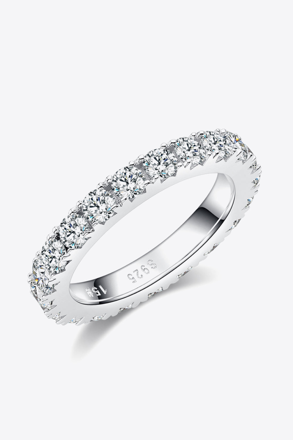 2.3 Carat Moissanite Eternity Ring in 925 Sterling Silver