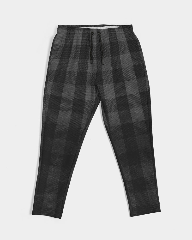 Black Ombre Plaid Men's Joggers