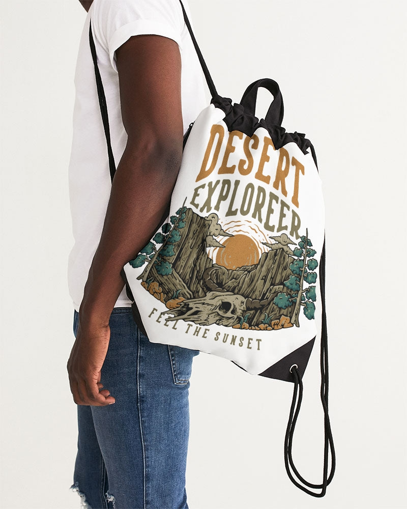 Desert Explorer Canvas Drawstring Bag