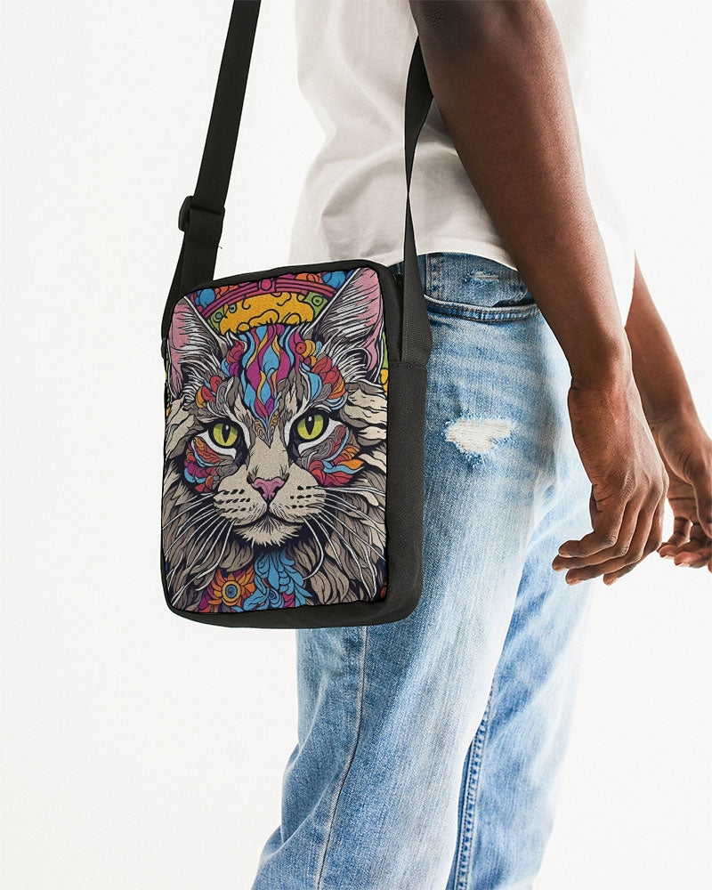 Messenger Pouch-Mandala Cat