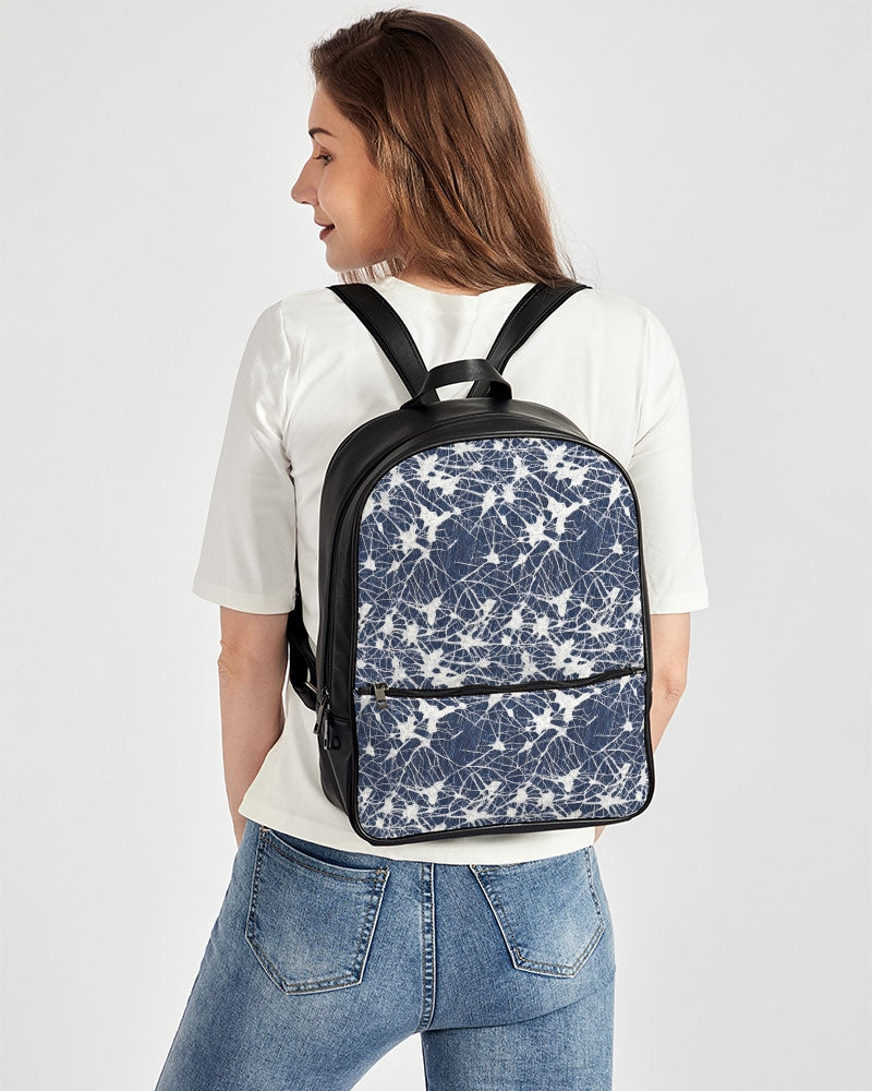 edgy Classic Faux Leather Backpack - Premium Backpacks from Elementologie - Just $53.52! Shop now at Elementologie