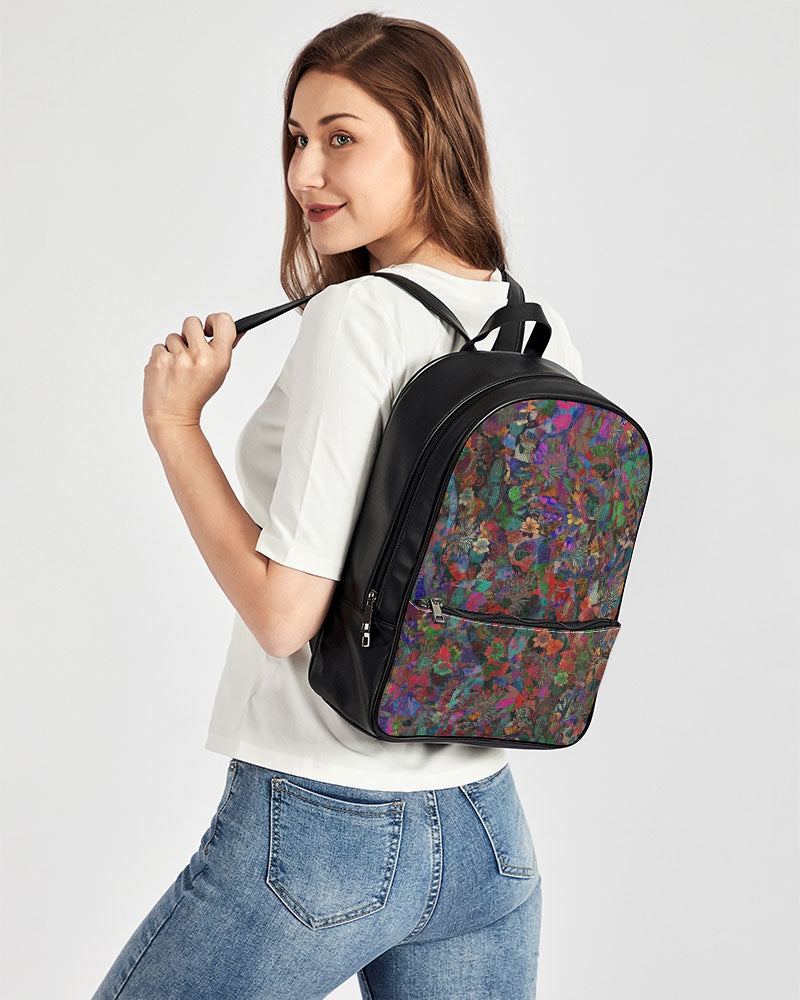 Compact & Stylish Faux Leather Backpack