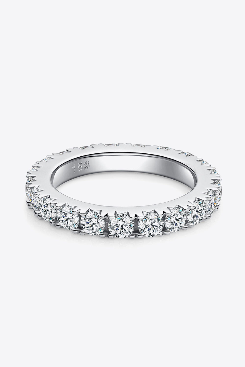 2.3 Carat Moissanite Eternity Ring in 925 Sterling Silver