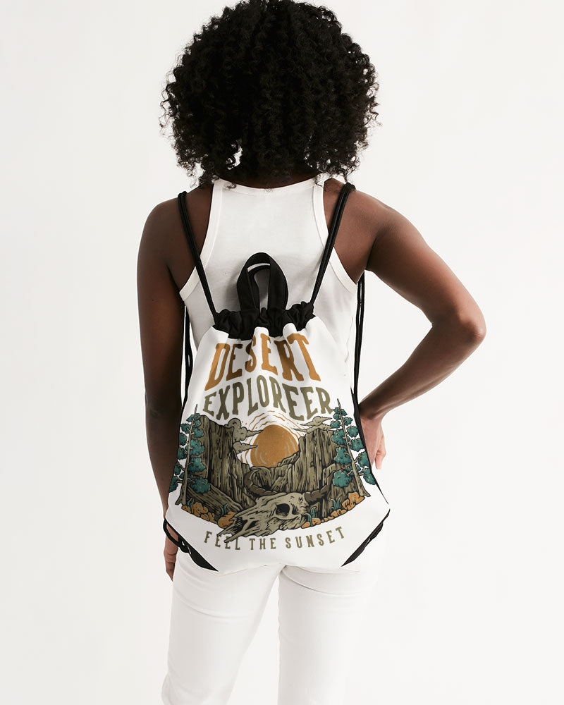 Desert Explorer Canvas Drawstring Bag